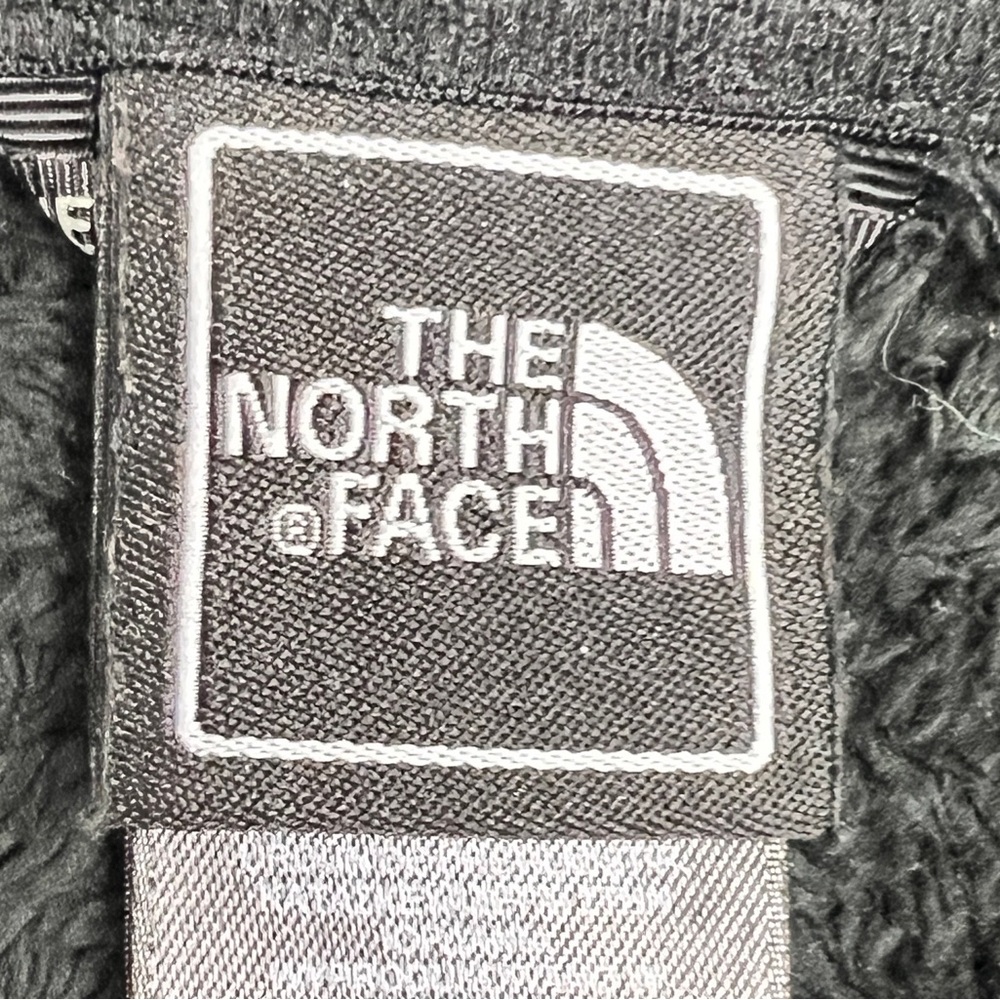 The North Face Sweater Womens Medium Black Full Zip‎ Fuzzy Adjustable Waist - Picture 8 of 14